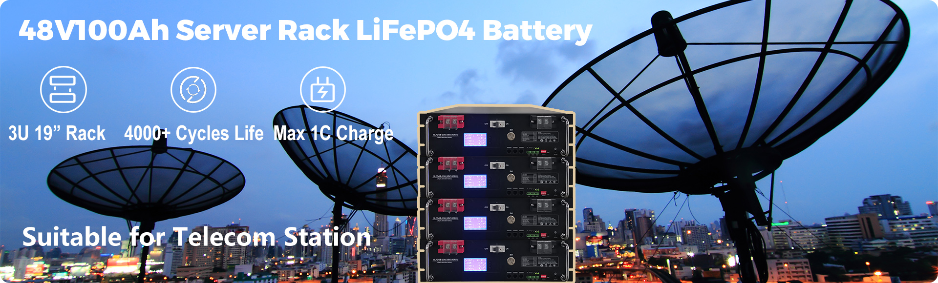Key Features: 3U height, 4000 cycles life, fast charging