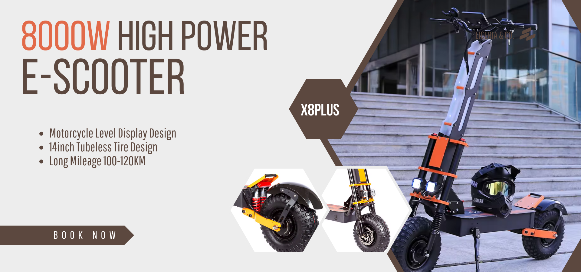 High Power 8000w long milage escooter