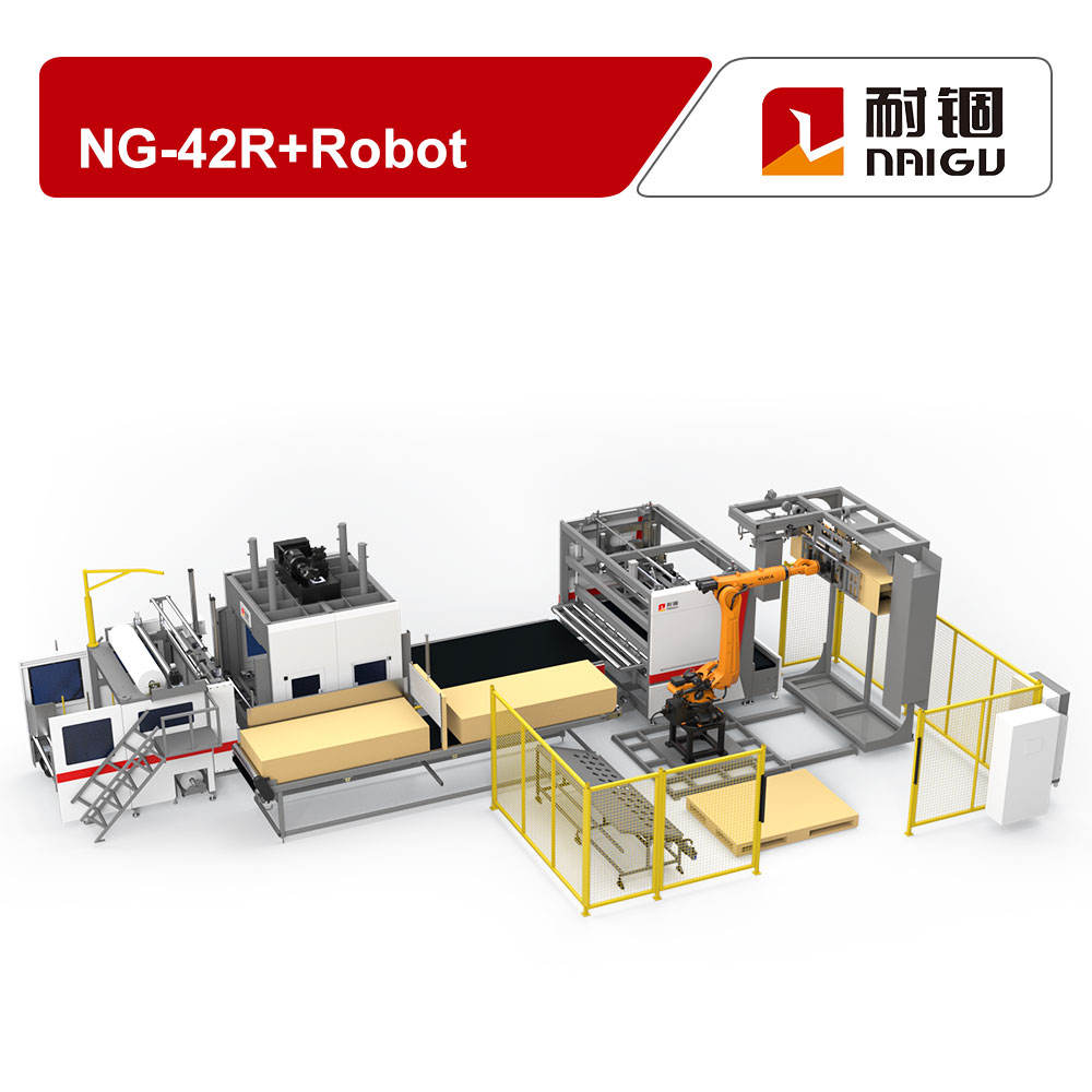 NG-42RL & ROBOT Fully Automatic Sofa Compression Roll Packing Line