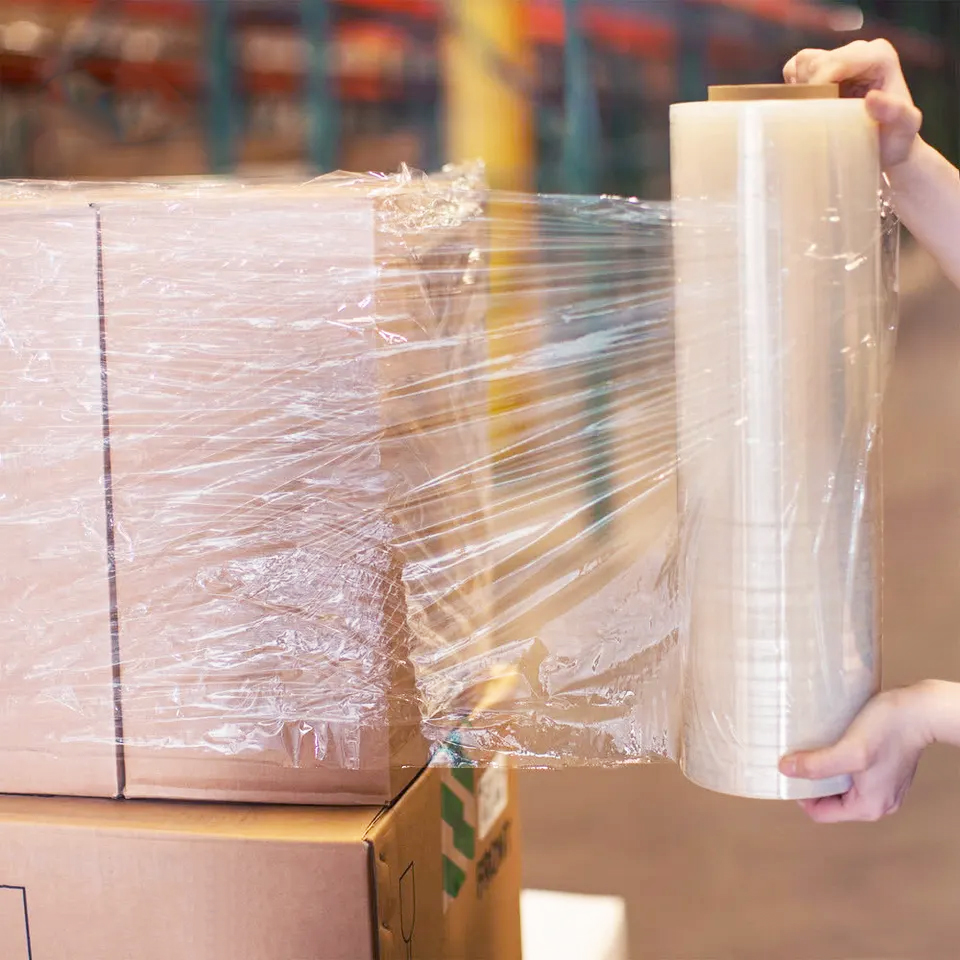 Stretch Plastic Film Wrapping Pallets