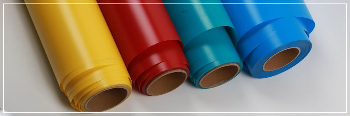 Rolls of Color Plastic Film