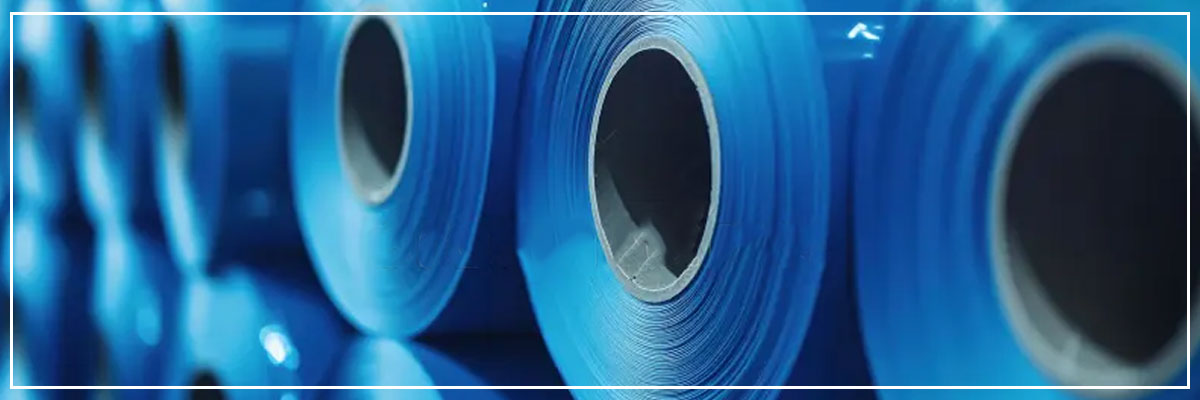 Blue Plastic Film Roll for Packaging
