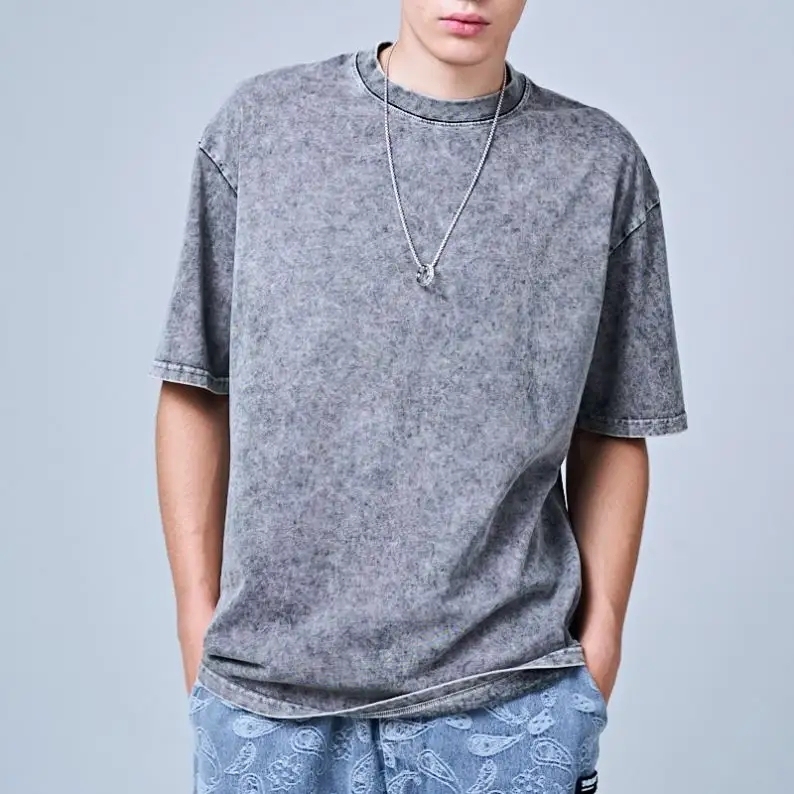High quality OEM acid washed vintage tshirt custom 100% cotton loose blank oversized vintage t shirt,Shuliqi Apparel - Men's Clothing Wholesale Manufacturer,High quality OEM acid washed vintage tshirt custom 100% cotton loose blank oversized vintage t shirt