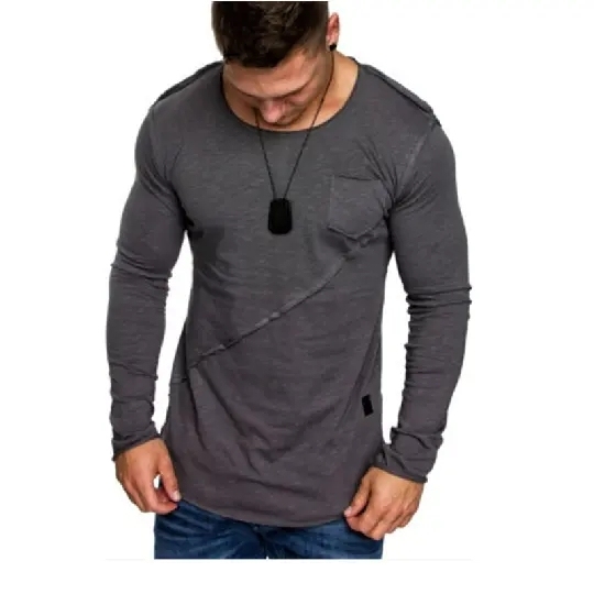 mens oem design Long length Long Sleeve T Shirt For Men wholesale Cotton Custom T-shirt,Shuliqi Apparel - Men's Clothing Wholesale Manufacturer,mens oem design Long length Long Sleeve T Shirt For Men wholesale Cotton Custom T-shirt