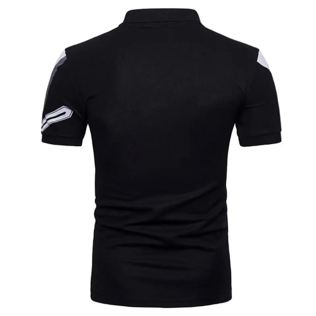 New Men's Summer Leisure Sports Youth Loose Black White Stripe Polo Shirt Wholesale,Shuliqi Apparel - Men's Clothing Wholesale Manufacturer,New Men's Summer Leisure Sports Youth Loose Black White Stripe Polo Shirt Wholesale