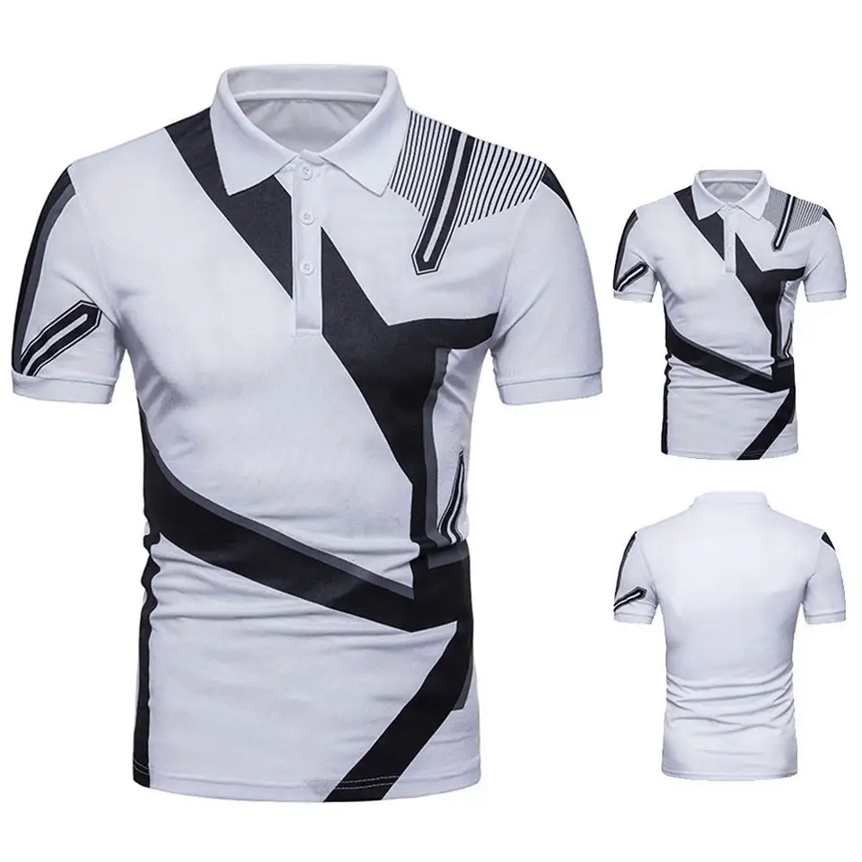 New Men's Summer Leisure Sports Youth Loose Black White Stripe Polo Shirt Wholesale,Shuliqi Apparel - Men's Clothing Wholesale Manufacturer,New Men's Summer Leisure Sports Youth Loose Black White Stripe Polo Shirt Wholesale