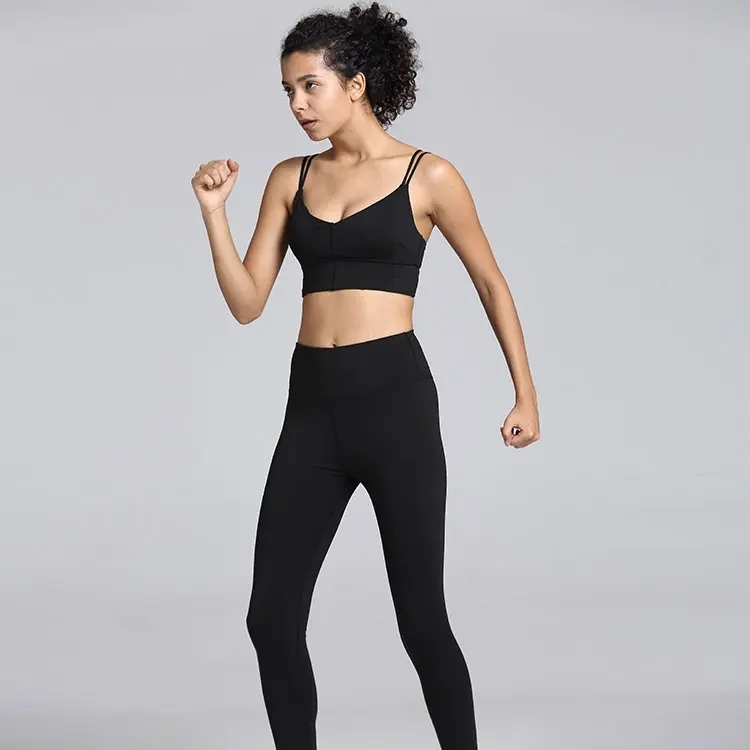 New Arrival Half Up Ladies Crop Top And Gym Leggings Fitness Wear Yoga Set,Shuliqi Apparel - Men's Clothing Wholesale Manufacturer,New Arrival Half Up Ladies Crop Top And Gym Leggings Fitness Wear Yoga Set