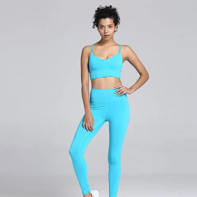 New Arrival Half Up Ladies Crop Top And Gym Leggings Fitness Wear Yoga Set,Shuliqi Apparel - Men's Clothing Wholesale Manufacturer,New Arrival Half Up Ladies Crop Top And Gym Leggings Fitness Wear Yoga Set