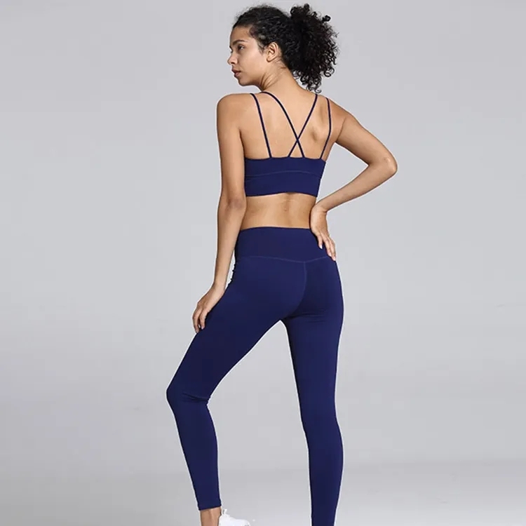 New Arrival Half Up Ladies Crop Top And Gym Leggings Fitness Wear Yoga Set,Shuliqi Apparel - Men's Clothing Wholesale Manufacturer,New Arrival Half Up Ladies Crop Top And Gym Leggings Fitness Wear Yoga Set