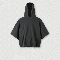 spring and summer 380g heavy T-shirt vest curled edge washed terry sleeveless hooded retro loose trendy brand,Shuliqi Apparel - Men's Clothing Wholesale Manufacturer,spring and summer 380g heavy T-shirt vest curled edge washed terry sleeveless hooded retro loose trendy brand