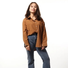 Drop Shopping Women's Casual Loose Breathable Shirt Coat Office Lady Stand-up Collar Button Shirt for Women,Shuliqi Apparel - Men's Clothing Wholesale Manufacturer,Drop Shopping Women's Casual Loose Breathable Shirt Coat Office Lady Stand-up Collar Button Shirt for Women