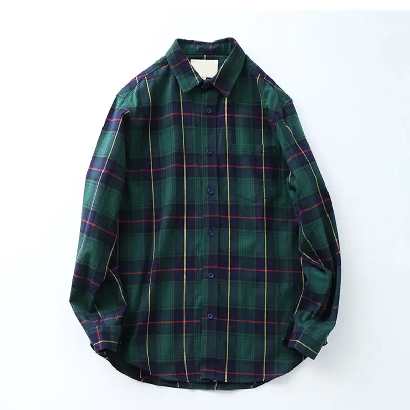 Wholesale High Quality 50% Cotton Young Boys Rounded Hem Blouse Japanese Style Mens Casual Plaid Flannel Shirts Long Sleeve,Shuliqi Apparel - Men's Clothing Wholesale Manufacturer,Wholesale High Quality 50% Cotton Young Boys Rounded Hem Blouse Japanese Style Mens Casual Plaid Flannel Shirts Long Sleeve