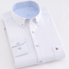 Custom turn down collar chic blouse High Quality mens long sleeve solid color plus size business shirt with pockets,Shuliqi Apparel - Men's Clothing Wholesale Manufacturer,Custom turn down collar chic blouse High Quality mens long sleeve solid color plus size business shirt with pockets