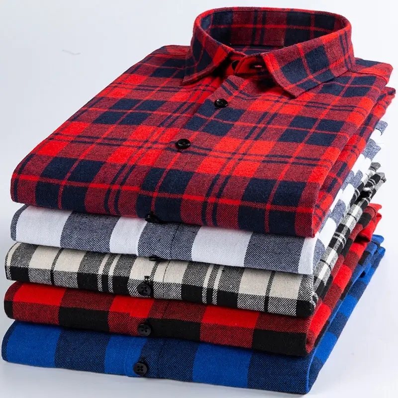 Wholesale Coton Oversized Blouse American European Styl Men's Long Sleeve Flannel Button Front Shirt,Shuliqi Apparel - Men's Clothing Wholesale Manufacturer,Wholesale Coton Oversized Blouse American European Styl Men's Long Sleeve Flannel Button Front Shirt