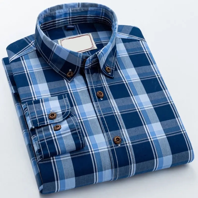 Retro British style Button Up Cotton Shirt For Men fashion mens Slim Fit long sleeve British style solid color plaid shirt,Shuliqi Apparel - Men's Clothing Wholesale Manufacturer,Retro British style Button Up Cotton Shirt For Men fashion mens Slim Fit long sleeve British style solid color plaid shirt