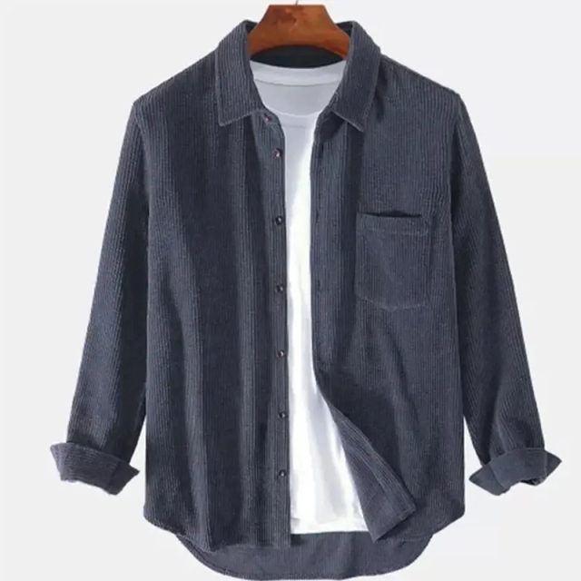 Custom new turn down collar blouse brown fashion mens corduroy long sleeve solid color shirt with pocket,Shuliqi Apparel - Men's Clothing Wholesale Manufacturer,Custom new turn down collar blouse brown fashion mens corduroy long sleeve solid color shirt with pocket