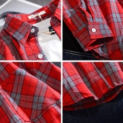 Custom new Korean style turn down collar blouse fashion mens long sleeve solid color plaid shirt coat with pocket,Shuliqi Apparel - Men's Clothing Wholesale Manufacturer,Custom new Korean style turn down collar blouse fashion mens long sleeve solid color plaid shirt coat with pocket