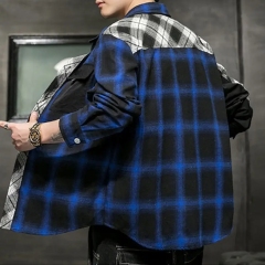 Ins style cotton blend turn down collar young boys blouse Sping lounge mens long sleeve plaid Button Up Shirt For Men,Shuliqi Apparel - Men's Clothing Wholesale Manufacturer,Ins style cotton blend turn down collar young boys blouse Sping lounge mens long sleeve plaid Button Up Shirt For Men