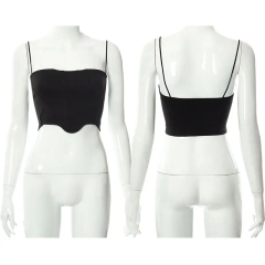 Sexy Bustier Corset Crop Tops Women Splicing Exposed Navel Sling Solid Backless Strapless Fish Bone Tanks Crop Top For Women,Shuliqi Apparel - Men's Clothing Wholesale Manufacturer,Sexy Bustier Corset Crop Tops Women Splicing Exposed Navel Sling Solid Backless Strapless Fish Bone Tanks Crop Top For Women
