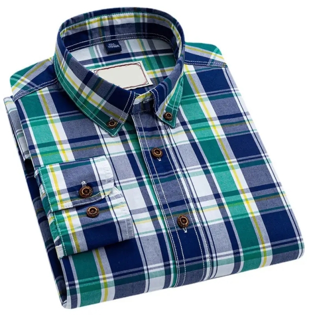 Retro British style Button Up Cotton Shirt For Men fashion mens Slim Fit long sleeve British style solid color plaid shirt,Shuliqi Apparel - Men's Clothing Wholesale Manufacturer,Retro British style Button Up Cotton Shirt For Men fashion mens Slim Fit long sleeve British style solid color plaid shirt