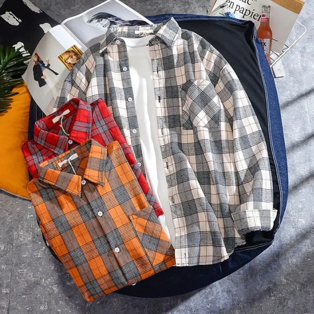 Custom new Korean style turn down collar blouse fashion mens long sleeve solid color plaid shirt coat with pocket,Shuliqi Apparel - Men's Clothing Wholesale Manufacturer,Custom new Korean style turn down collar blouse fashion mens long sleeve solid color plaid shirt coat with pocket
