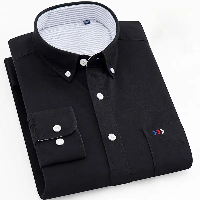 Custom turn down collar chic blouse High Quality mens long sleeve solid color plus size business shirt with pockets,Shuliqi Apparel - Men's Clothing Wholesale Manufacturer,Custom turn down collar chic blouse High Quality mens long sleeve solid color plus size business shirt with pockets