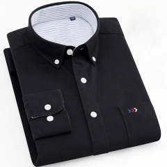 Custom turn down collar chic blouse High Quality mens long sleeve solid color plus size business shirt with pockets,Shuliqi Apparel - Men's Clothing Wholesale Manufacturer,Custom turn down collar chic blouse High Quality mens long sleeve solid color plus size business shirt with pockets