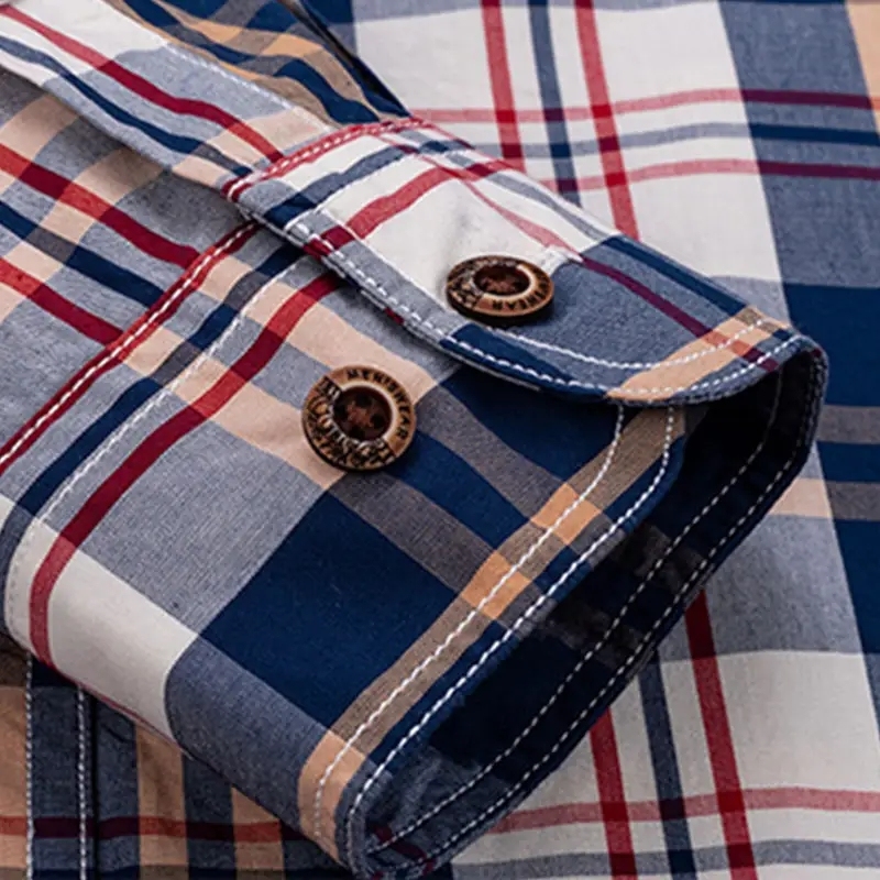 Retro British style Button Up Cotton Shirt For Men fashion mens Slim Fit long sleeve British style solid color plaid shirt,Shuliqi Apparel - Men's Clothing Wholesale Manufacturer,Retro British style Button Up Cotton Shirt For Men fashion mens Slim Fit long sleeve British style solid color plaid shirt