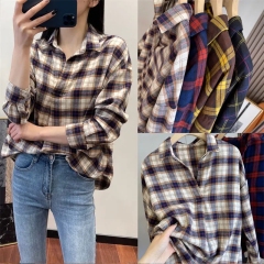 Factory Price Flannel Loose Half-open Pullover 80% Cotton Plus Size Plaid Long-sleeve Shirt For Women,Shuliqi Apparel - Men's Clothing Wholesale Manufacturer,Factory Price Flannel Loose Half-open Pullover 80% Cotton Plus Size Plaid Long-sleeve Shirt For Women