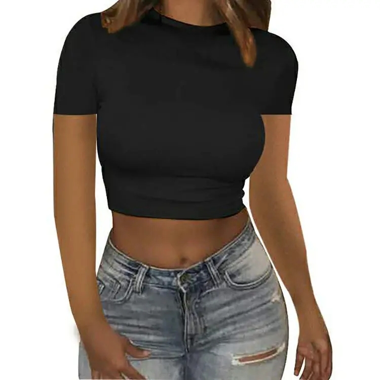 Wholesale Custom Logo Sexy Basic Vest Short Tee Female Club White Girls Short Sleeve Crop Top T Shirts For Women,Shuliqi Apparel - Men's Clothing Wholesale Manufacturer,Wholesale Custom Logo Sexy Basic Vest Short Tee Female Club White Girls Short Sleeve Crop Top T Shirts For Women