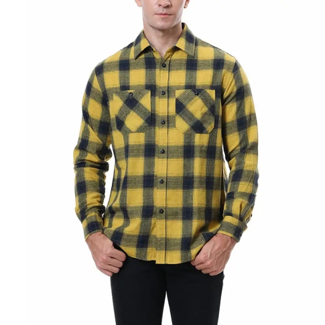 Hot Sales Men's Flannel Frosted Warm Long sleeve Blouse American Style Square Grid Casual Shirt,Shuliqi Apparel - Men's Clothing Wholesale Manufacturer,Hot Sales Men's Flannel Frosted Warm Long sleeve Blouse American Style Square Grid Casual Shirt