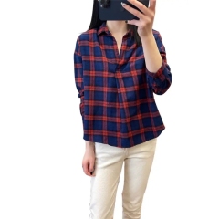 Factory Price Flannel Loose Half-open Pullover 80% Cotton Plus Size Plaid Long-sleeve Shirt For Women,Shuliqi Apparel - Men's Clothing Wholesale Manufacturer,Factory Price Flannel Loose Half-open Pullover 80% Cotton Plus Size Plaid Long-sleeve Shirt For Women