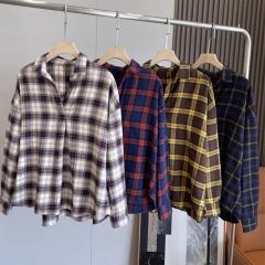 Factory Price Flannel Loose Half-open Pullover 80% Cotton Plus Size Plaid Long-sleeve Shirt For Women,Shuliqi Apparel - Men's Clothing Wholesale Manufacturer,Factory Price Flannel Loose Half-open Pullover 80% Cotton Plus Size Plaid Long-sleeve Shirt For Women