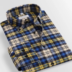 custom lapel buttoned flannel long-sleeve shirt with pockets Milled plaid leisure autumn/winter dad's outfit,Shuliqi Apparel - Men's Clothing Wholesale Manufacturer,custom lapel buttoned flannel long-sleeve shirt with pockets Milled plaid leisure autumn/winter dad's outfit