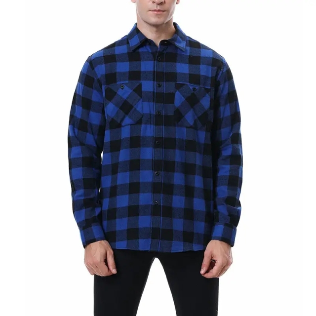 Hot Sales Men's Flannel Frosted Warm Long sleeve Blouse American Style Square Grid Casual Shirt,Shuliqi Apparel - Men's Clothing Wholesale Manufacturer,Hot Sales Men's Flannel Frosted Warm Long sleeve Blouse American Style Square Grid Casual Shirt