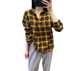 Factory Price Flannel Loose Half-open Pullover 80% Cotton Plus Size Plaid Long-sleeve Shirt For Women,Shuliqi Apparel - Men's Clothing Wholesale Manufacturer,Factory Price Flannel Loose Half-open Pullover 80% Cotton Plus Size Plaid Long-sleeve Shirt For Women