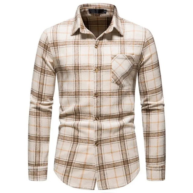 winter new men's flannel plaid shirt casual thickened lapel shirt coat,Shuliqi Apparel - Men's Clothing Wholesale Manufacturer,winter new men's flannel plaid shirt casual thickened lapel shirt coat