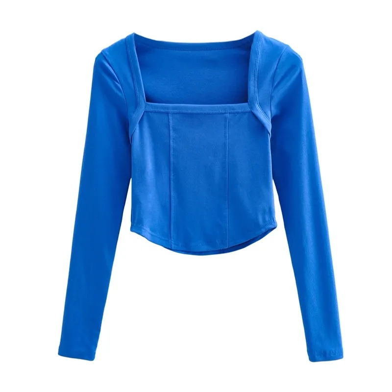 New Cotton Spring Autumn Slim Blouse Long Sleeve Sexy T Shirt Ladies Square Collar Casual Cropped Tops Blouses,Shuliqi Apparel - Men's Clothing Wholesale Manufacturer,New Cotton Spring Autumn Slim Blouse Long Sleeve Sexy T Shirt Ladies Square Collar Casual Cropped Tops Blouses