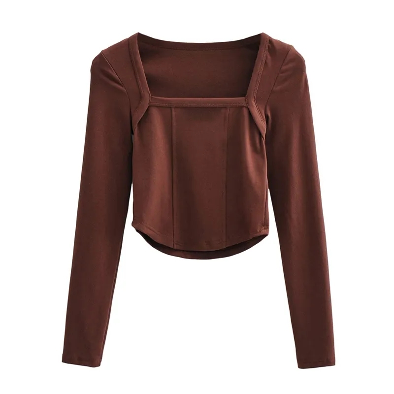 New Cotton Spring Autumn Slim Blouse Long Sleeve Sexy T Shirt Ladies Square Collar Casual Cropped Tops Blouses,Shuliqi Apparel - Men's Clothing Wholesale Manufacturer,New Cotton Spring Autumn Slim Blouse Long Sleeve Sexy T Shirt Ladies Square Collar Casual Cropped Tops Blouses