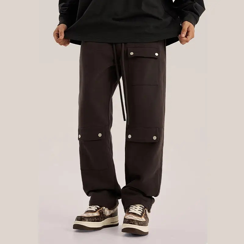 New Multiple Pockets Cargo Pants Autumn and Winter American Distressed Plush Men Pants Loose Heavyweight Sweatpants,Shuliqi Apparel - Men's Clothing Wholesale Manufacturer,New Multiple Pockets Cargo Pants Autumn and Winter American Distressed Plush Men Pants Loose Heavyweight Sweatpants