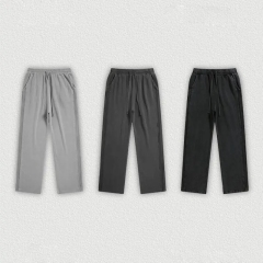 spring side wool hoop lower pant leg slit washed heavy weight sweatpants trend fashion pants men and women,Shuliqi Apparel - Men's Clothing Wholesale Manufacturer,spring side wool hoop lower pant leg slit washed heavy weight sweatpants trend fashion pants men and women