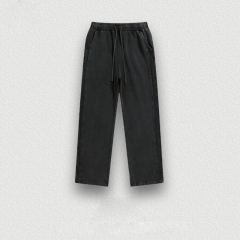 spring side wool hoop lower pant leg slit washed heavy weight sweatpants trend fashion pants men and women,Shuliqi Apparel - Men's Clothing Wholesale Manufacturer,spring side wool hoop lower pant leg slit washed heavy weight sweatpants trend fashion pants men and women