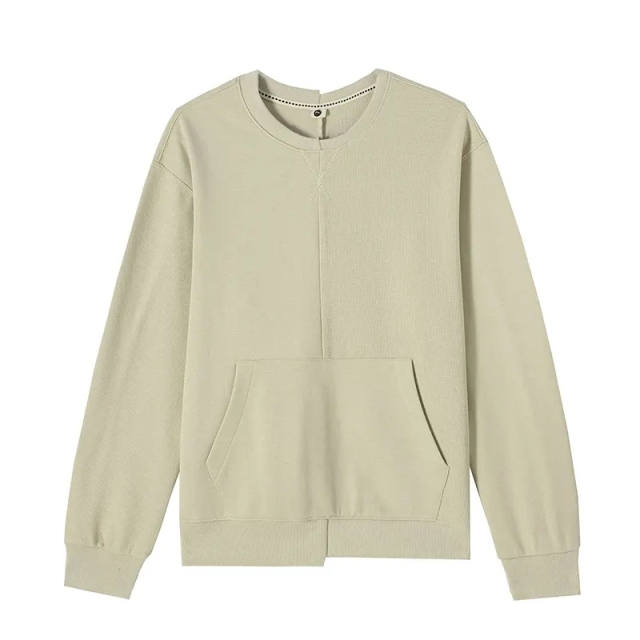 Functional pockets Drop Shoulder Round Neck Sweatshirt Custom asymmetrical Cotton men hoodies embroider plain pullover hoodies,Shuliqi Apparel - Men's Clothing Wholesale Manufacturer,Functional pockets Drop Shoulder Round Neck Sweatshirt Custom asymmetrical Cotton men hoodies embroider plain pullover hoodies