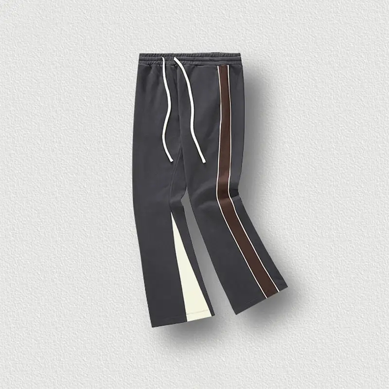 Autumn American Vintage Pants Distressed Stitching Flared Trousers Loose Casual Pants,Shuliqi Apparel - Men's Clothing Wholesale Manufacturer,Autumn American Vintage Pants Distressed Stitching Flared Trousers Loose Casual Pants