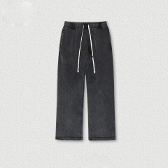 autumn and winter American washed wool circle trousers loose wide leg corset pants retro brand straight underwear,Shuliqi Apparel - Men's Clothing Wholesale Manufacturer,autumn and winter American washed wool circle trousers loose wide leg corset pants retro brand straight underwear