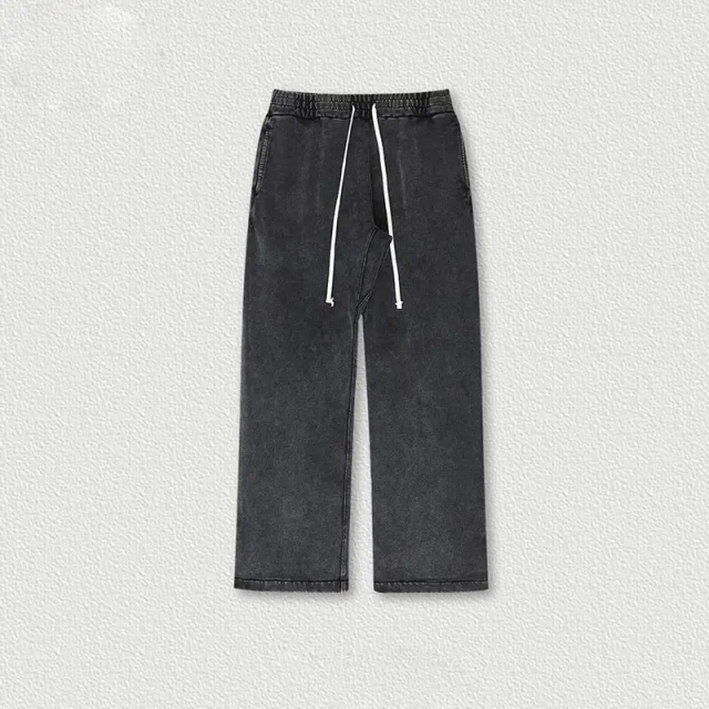 autumn and winter American washed wool circle trousers loose wide leg corset pants retro brand straight underwear,Shuliqi Apparel - Men's Clothing Wholesale Manufacturer,autumn and winter American washed wool circle trousers loose wide leg corset pants retro brand straight underwear