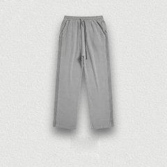 spring side wool hoop lower pant leg slit washed heavy weight sweatpants trend fashion pants men and women,Shuliqi Apparel - Men's Clothing Wholesale Manufacturer,spring side wool hoop lower pant leg slit washed heavy weight sweatpants trend fashion pants men and women