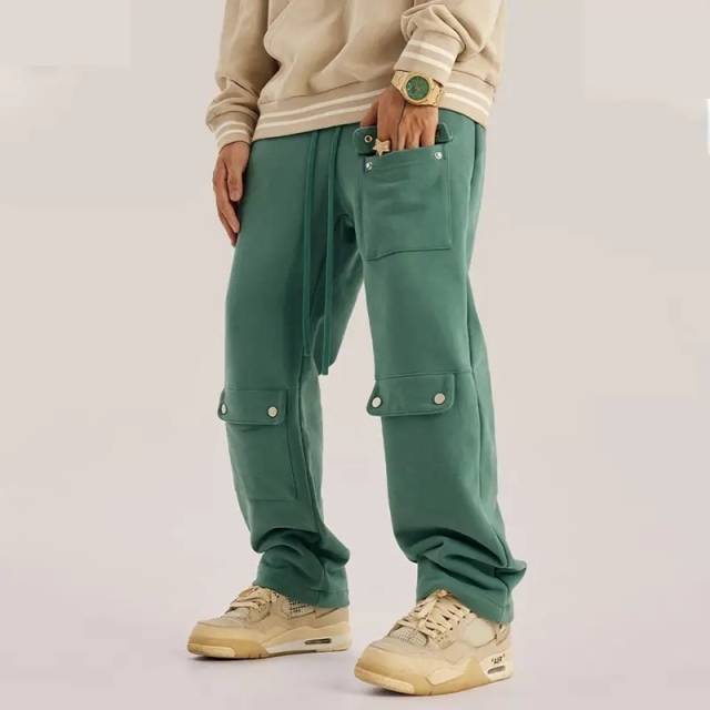 New Multiple Pockets Cargo Pants Autumn and Winter American Distressed Plush Men Pants Loose Heavyweight Sweatpants,Shuliqi Apparel - Men's Clothing Wholesale Manufacturer,New Multiple Pockets Cargo Pants Autumn and Winter American Distressed Plush Men Pants Loose Heavyweight Sweatpants