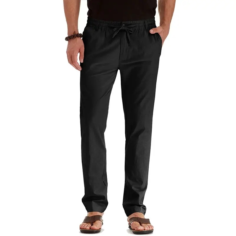 Wholesale Men's Drawstring Linen Pants High Quality Summer Beach Casual Breathable Trousers,Shuliqi Apparel - Men's Clothing Wholesale Manufacturer,