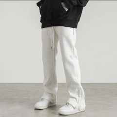 Wholesale Solid Color Men's Jogger Split Flare Pants Streetwear Casual Drawstring Sweat Trousers Designer,Shuliqi Apparel - Men's Clothing Wholesale Manufacturer,Wholesale Solid Color Men's Jogger Split Flare Pants Streetwear Casual Drawstring Sweat Trousers Designer